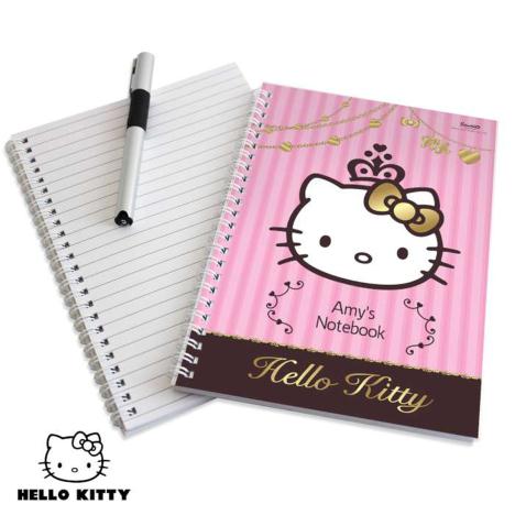 Personalised A5 Hello Kitty Chic Notebook £7.99